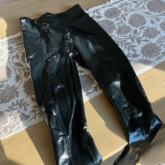 SPANX Faux Patent Leather High Waisted Leggings - Picture 7 of 8